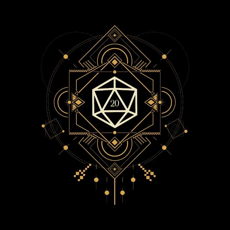 Dés polyédriques ésotériques D20 du Paladin