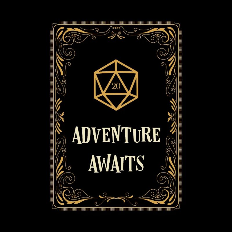L’aventure attend Polyhedral D20 Dice Tabletop RPG
