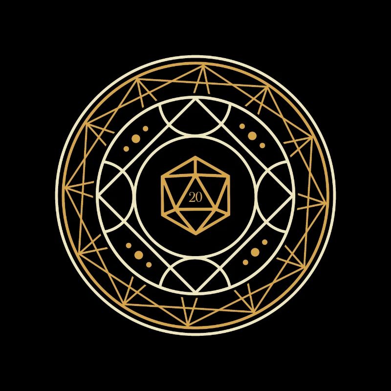 Symbole sacré Polyédrique D20 Dés de la sorcière