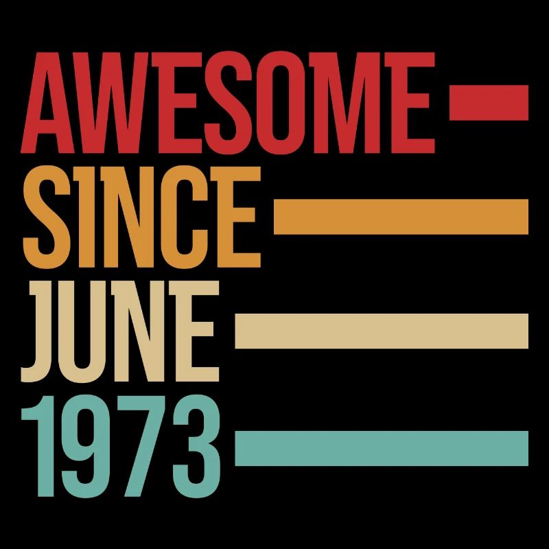 Birthday Awesome Since June 1973