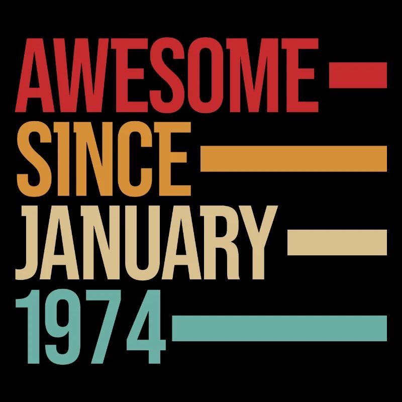 Birthday Awesome Since January 1974