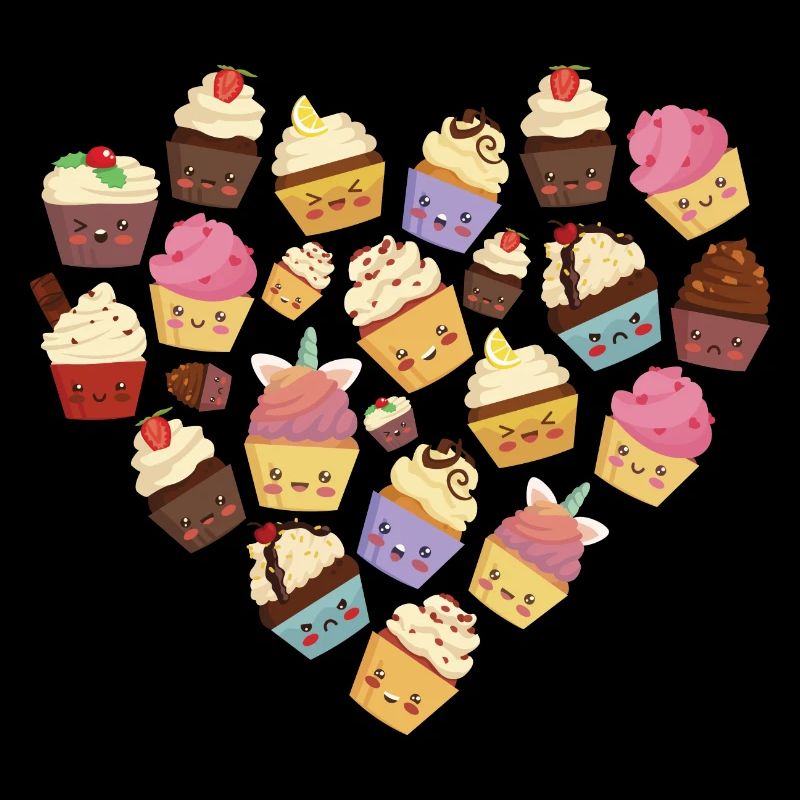 Chef pâtissier Cuisson Mignon Baker Cupcake Forme de cœur