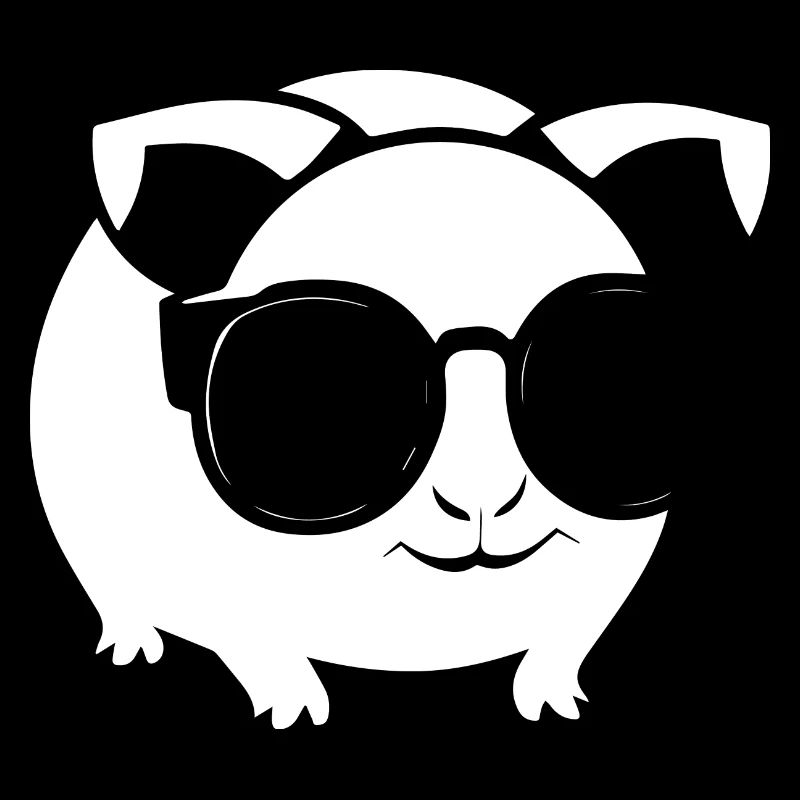 Cochon d’Inde drôle avec des lunettes de soleil Cochons d’Inde