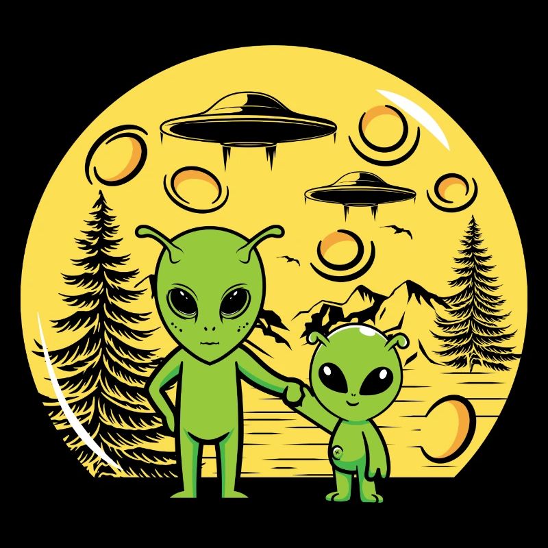 Funny Space Alien UFO Spacecraft