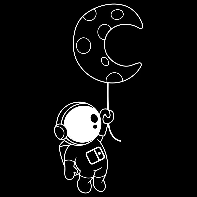 ASTRONAUTE LUNE UNIVERS COMIC COSMONAUTE MOTIF D’ÉTOILE
