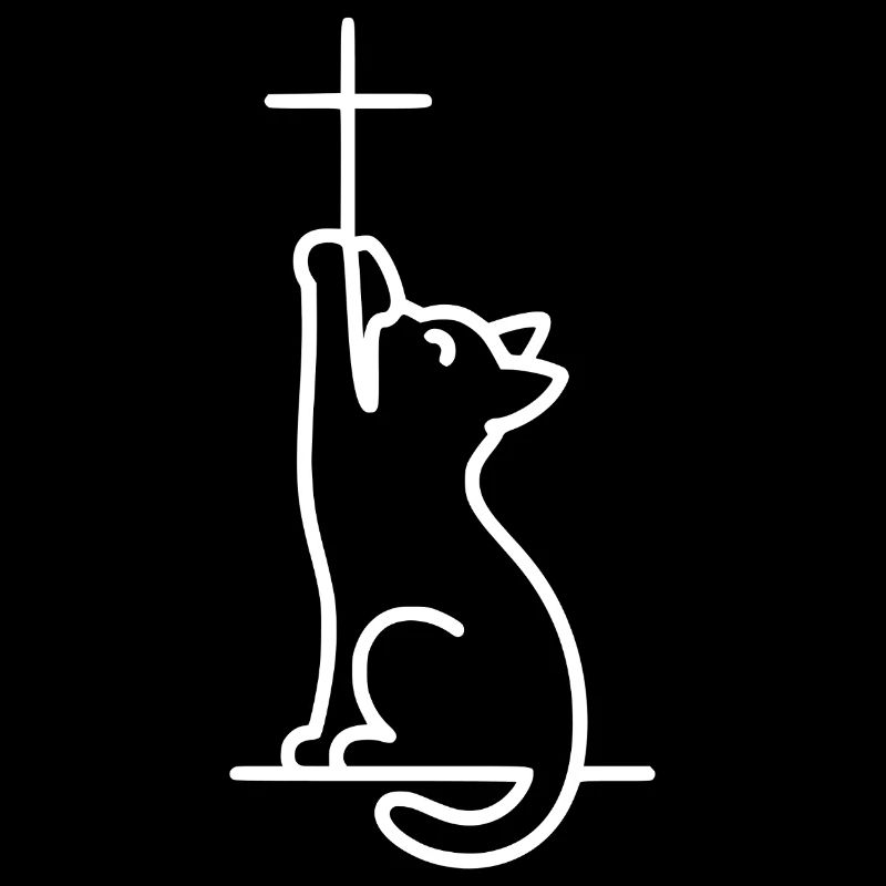 Les chats de compagnie chrétiens aiment Jésus être heureux