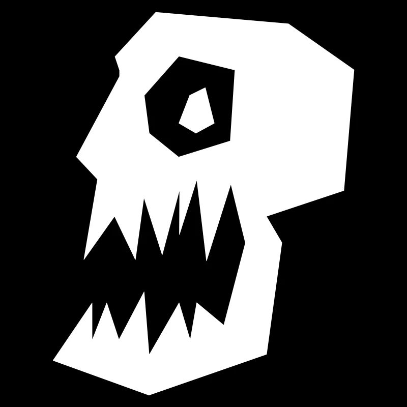 Skull jagged teeth