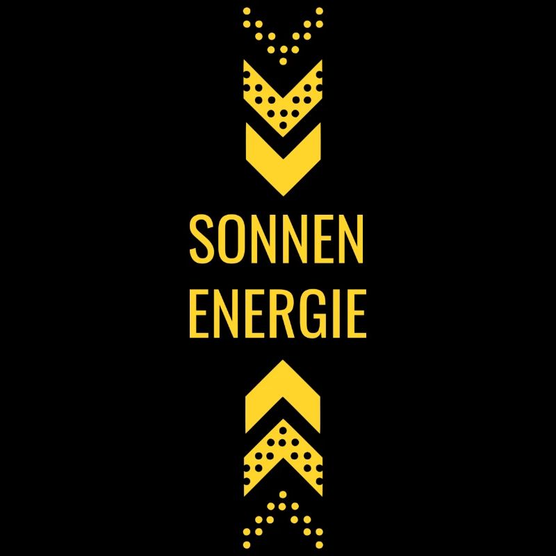gelbe Sonnenenergie mit Pfeilen