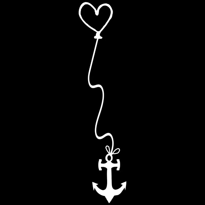 Anchor with heart on rope - wind force easterly storm