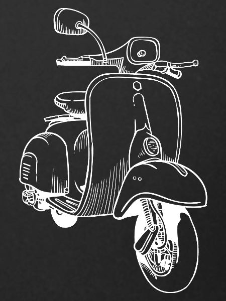 Dessin scooter classique
