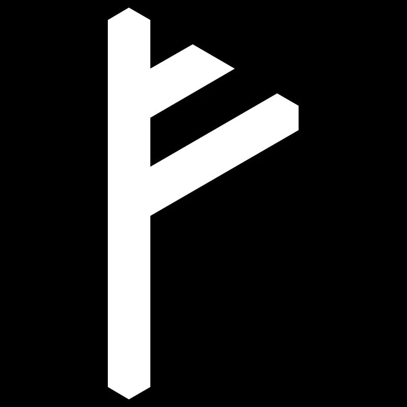 Rune: Fehu ᚠ (F), Quantum Runes Futhark 0 ©