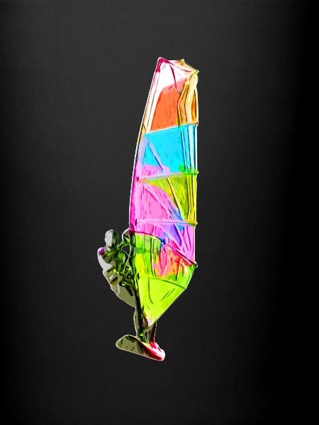 Bunter Windsurfer