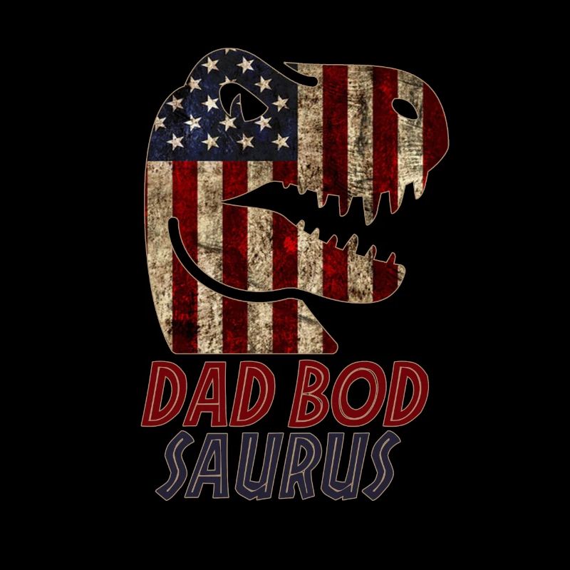 Patriotic Dad bod Dinosaur