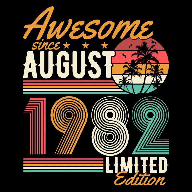 August 1982 Born Birthday Retro