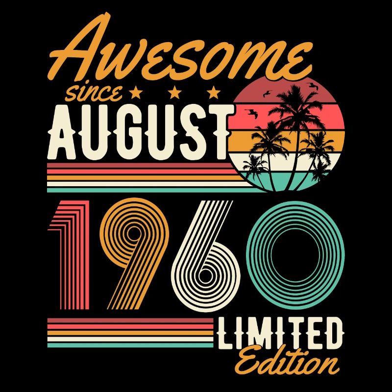 August 1960 Born Birthday Retro