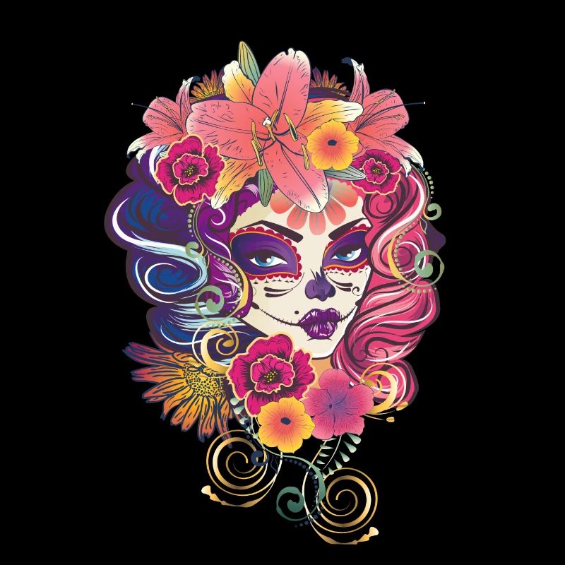 La Catrina Tag Der Toten Sugar Skull