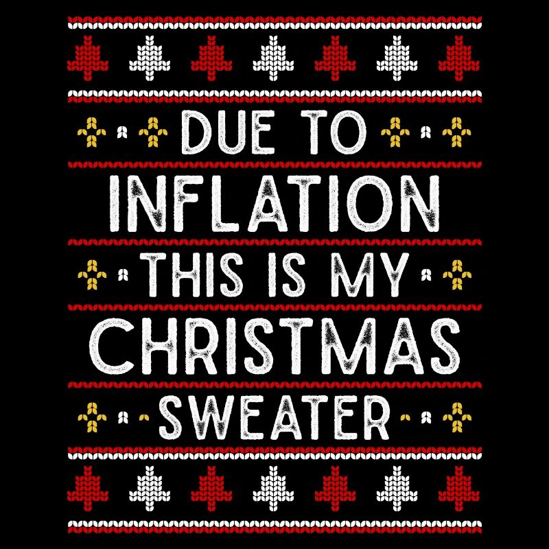 Hässlicher Weihnachtspulli wegen Inflation