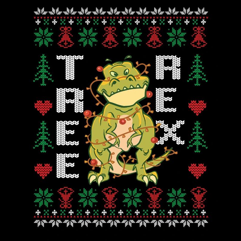 Tree Rex ugly Christmas Dinosaurier Lichterkette