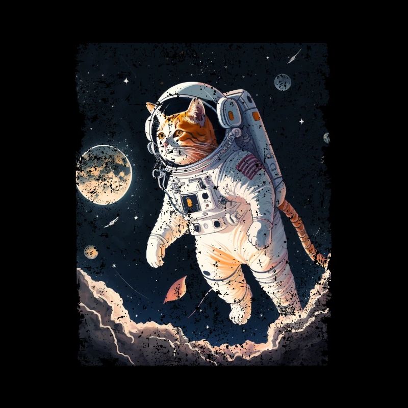 Space Cat Spacecat Astronaut