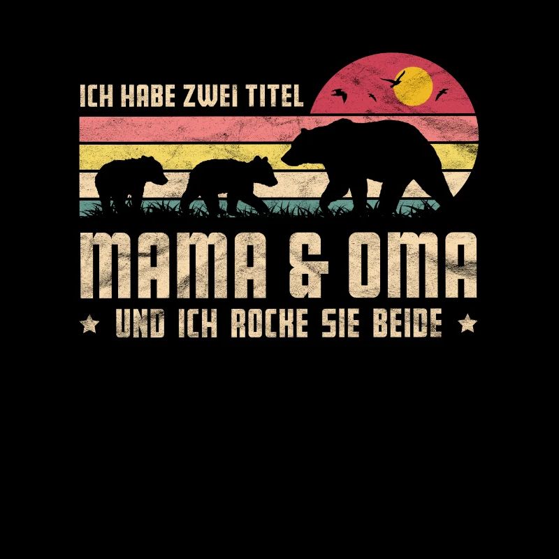 Zwei Titel Mama Oma Muttertag Mama Bär