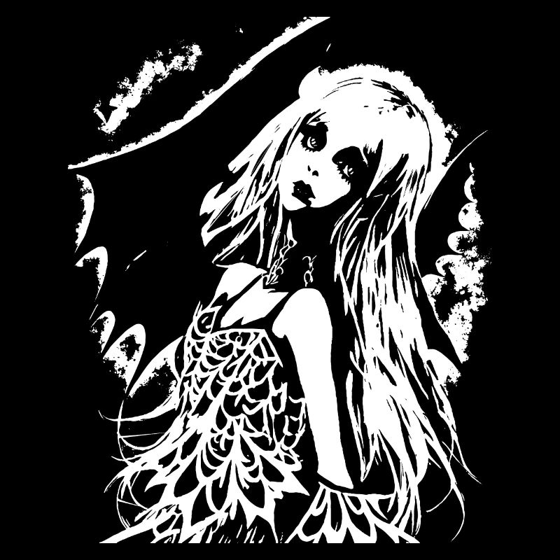 Fairycore Ästhetik Skelett Fee Goth Gothic G
