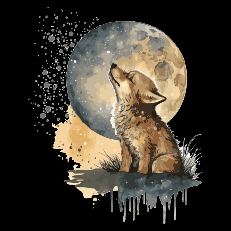 Cub Scout howling at the moon