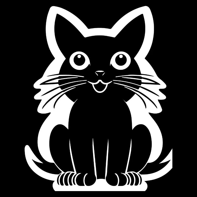Drôle de chat Silhouette Cheeky Fun Cats