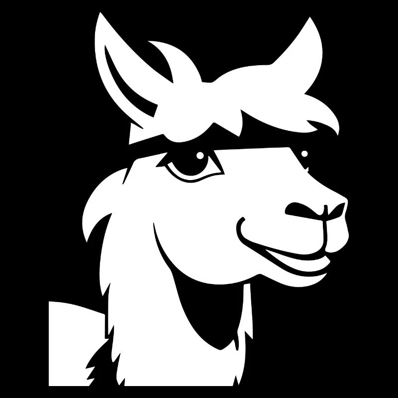 Drôle de lama Silhouette Cheeky Fun Lamas