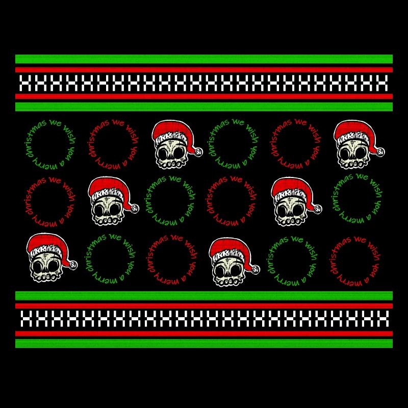 Pull de Noël moche chemise crâne