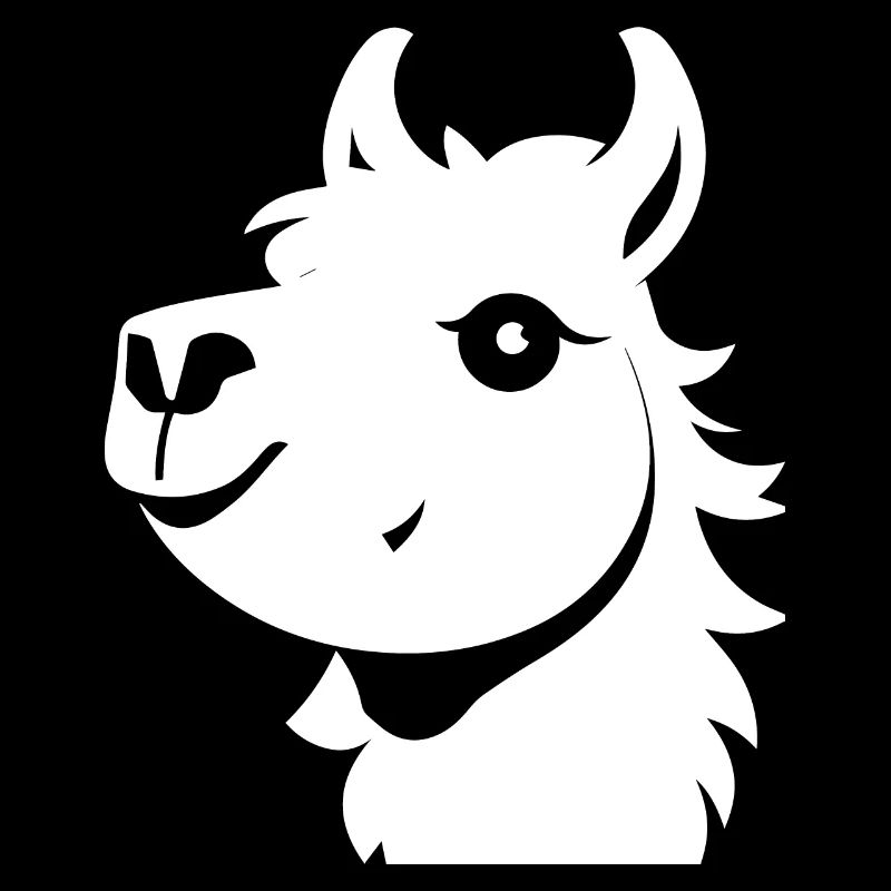 Lama Drôle Silhouette Effronté Amusant Lamas
