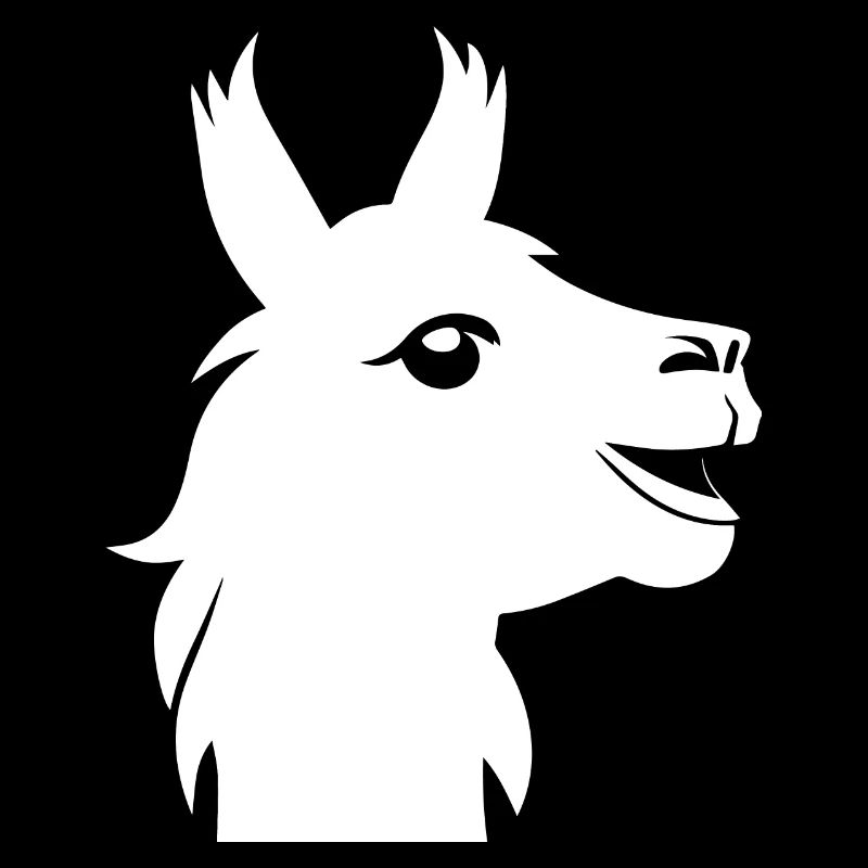 Funny Llama Silhouette Cheeky Fun Llamas