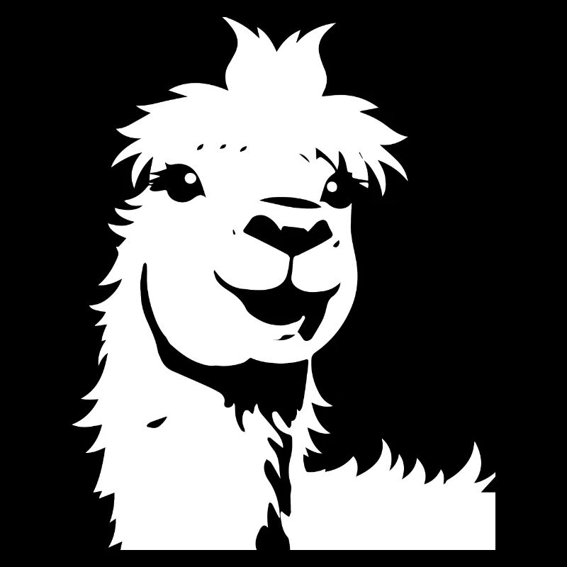 Funny Llama Silhouette Cheeky Fun Llamas