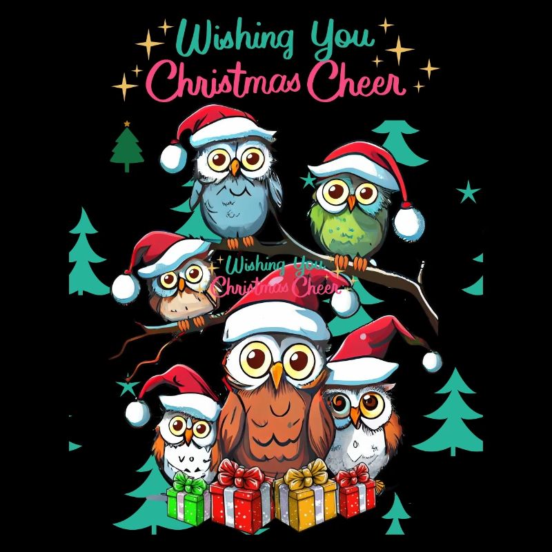 Festliche Eule Weihnachtsstimmung Design