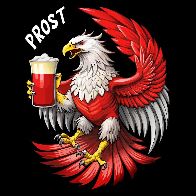 Adler mit Bier- cooles Biertrinker Design.