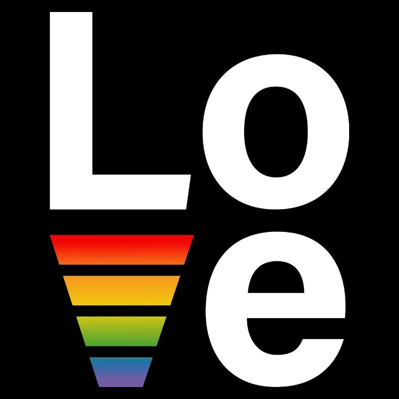 Chemise LGBT Regenbogen love blanc