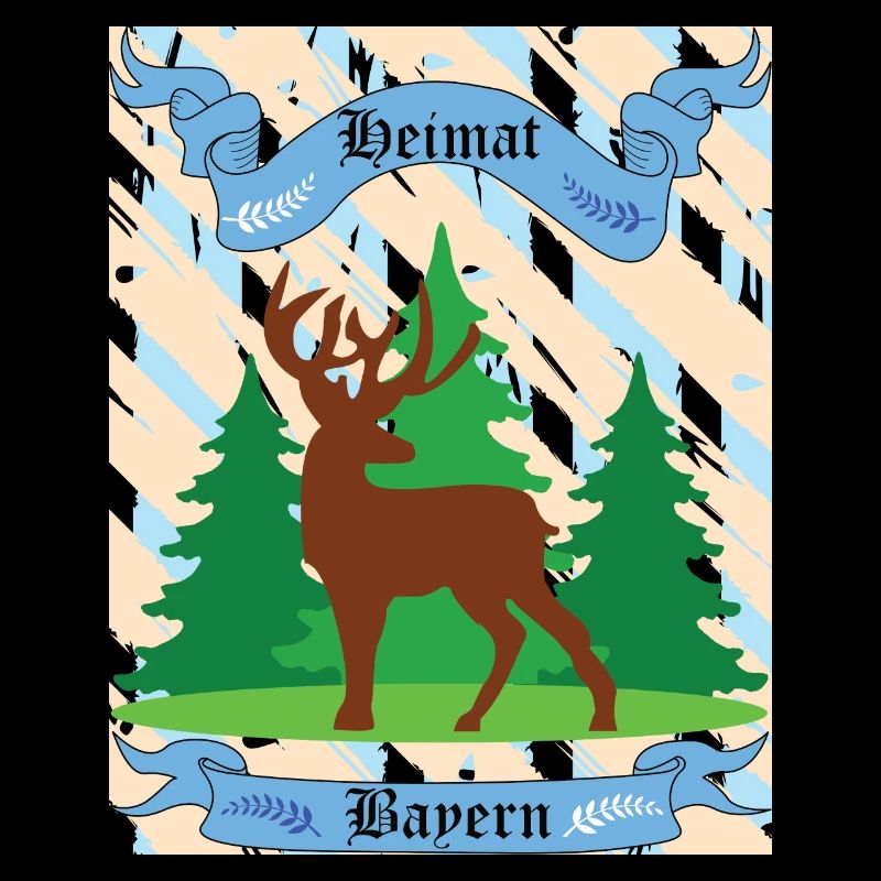 Maison de Bavière Cerfs dans la forêt