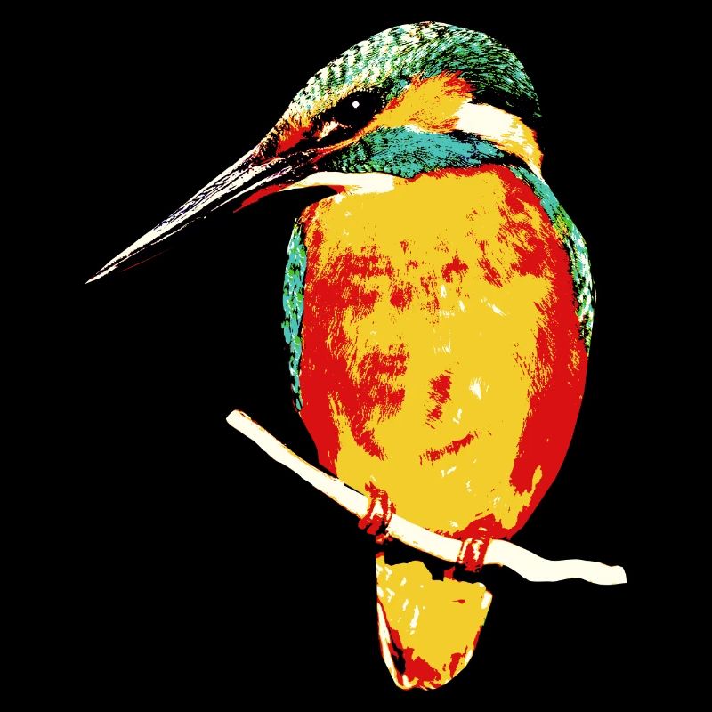 Lebendige Vogelkunst auf Textilien