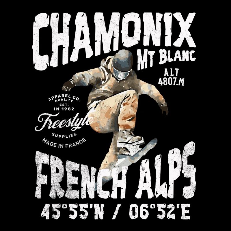 Skateboarder Chamonix Mont Blanc