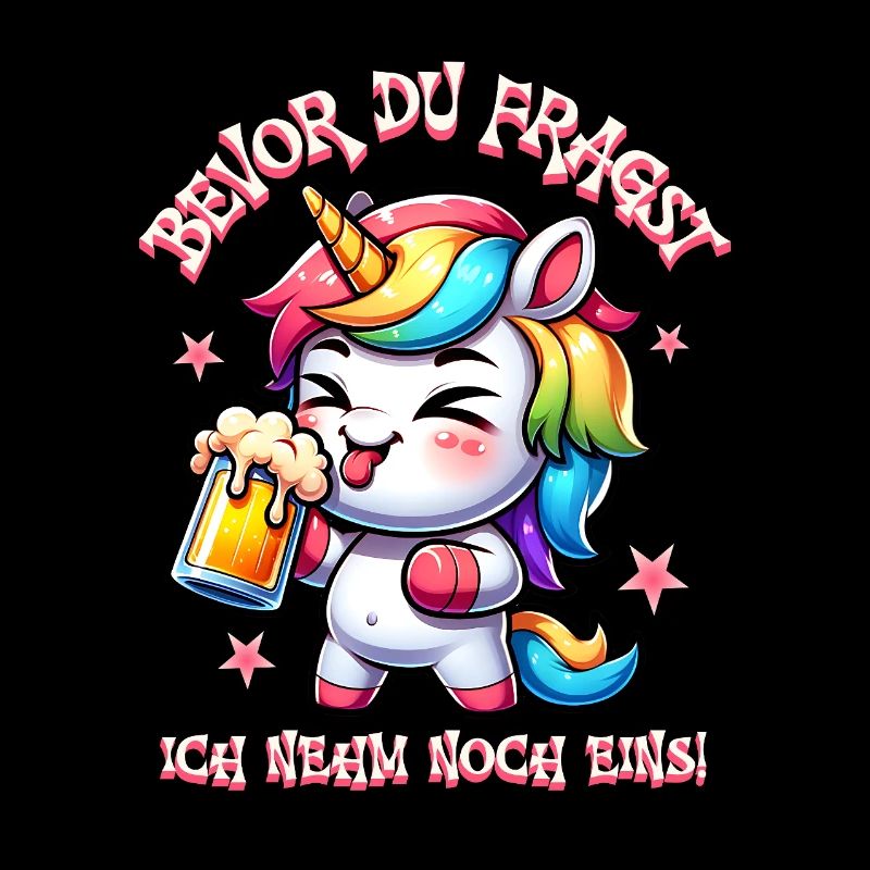 Buntes Einhorn Bier Feier