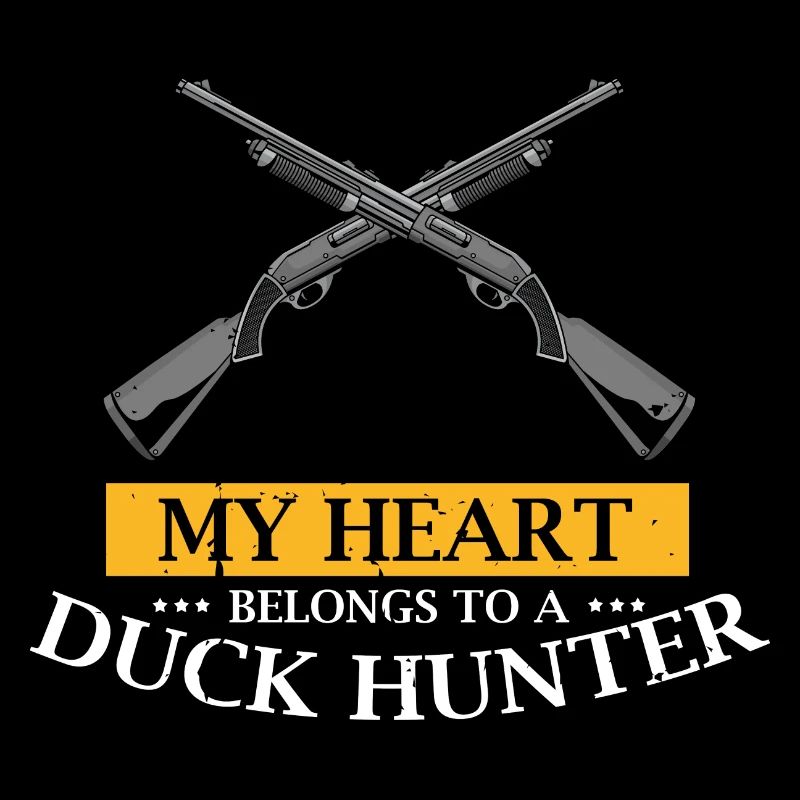 Drôle de conception de chasse au canard Hunter Hunting Duck Design