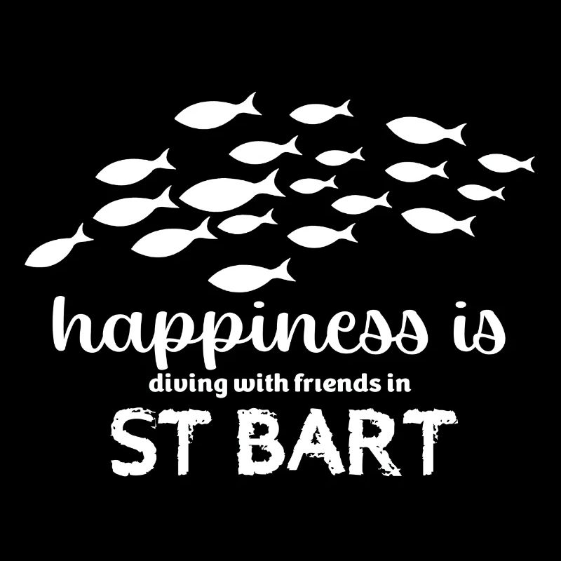 Happiness is diving with friends in St Bart