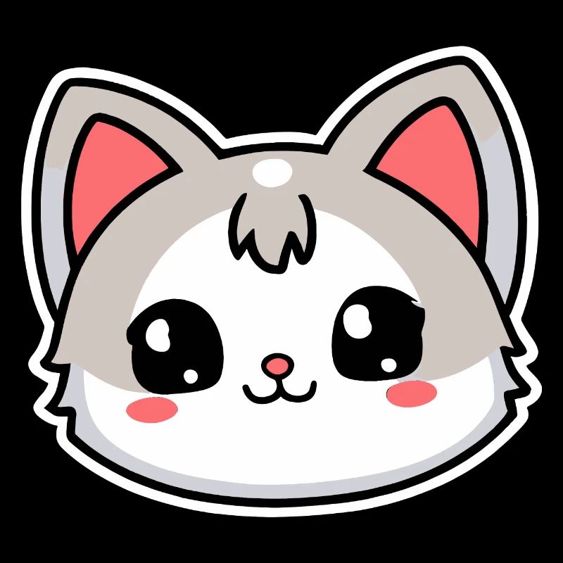 Kawaii Chibi Katzen Illustration