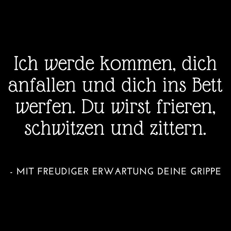 Lustiger Text Grippe