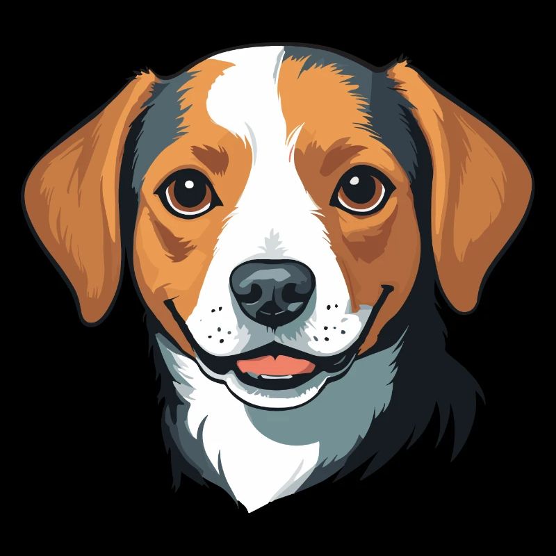 Cute dog in comic style