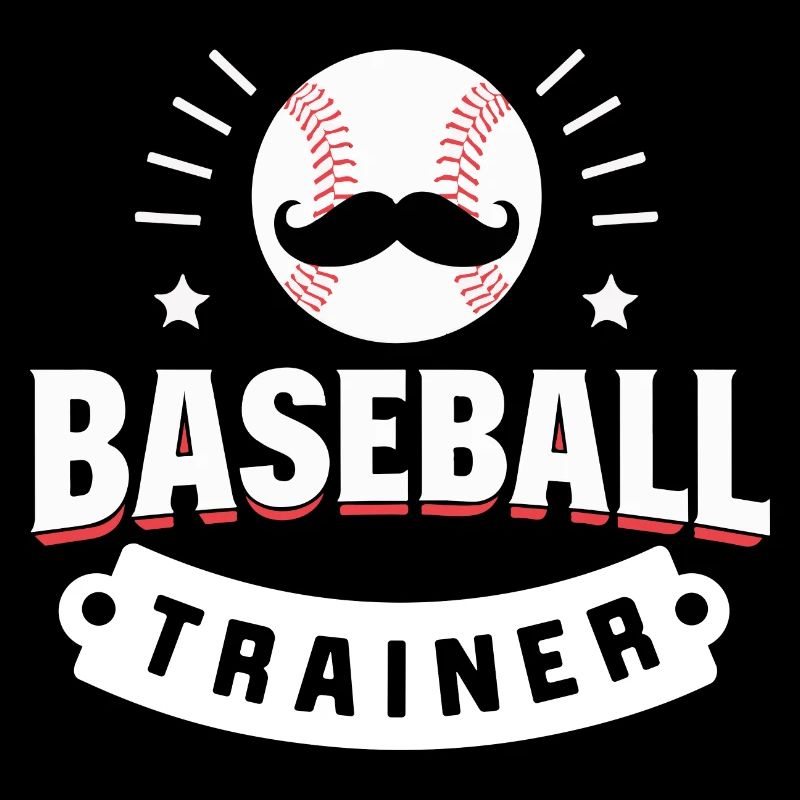 Baseball Mustache Trainer | Coach Geschenk | Sport