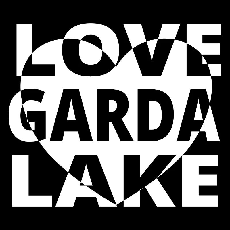 Lac de Garde Vacances T-shirt Lime Idée Cadeau Été