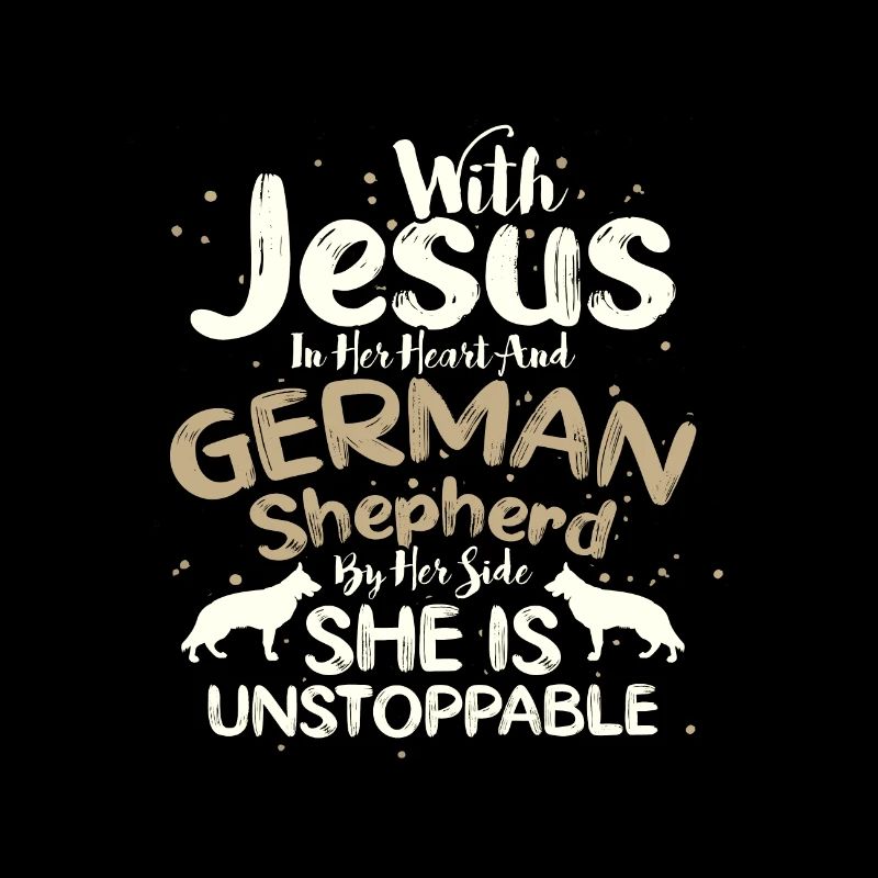 Christliches Geschenk Jesus im Herzen Deutscher Schäferhund von