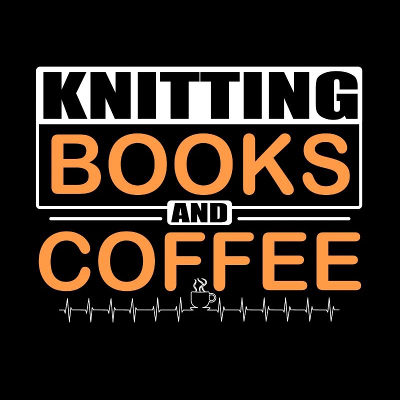 Strickbücher und Kaffee Spaß Stricker Geschenk