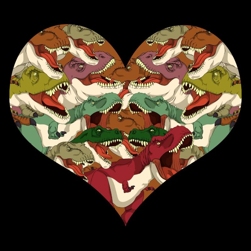 Dino Liebhaber T Rex Herz Geschenk Dinosaurier