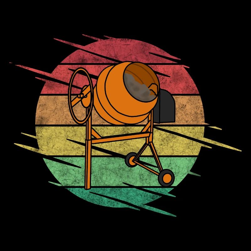 Cement mixer construction site